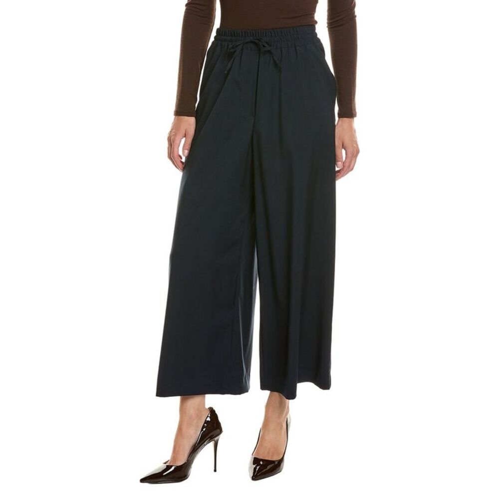 Weekend Max Mara Womens Elmo Long Wool Trouser, Black